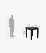 Zanet Sheesham Wood 2 Seater Dining Table Set (Walnut Finish) - Image 6