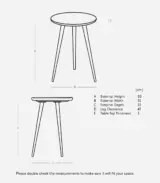 Sabek Mango Wood Side Table (Mango Finish) - Image 6