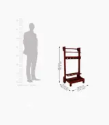 Bestroll Sheesham Wood Bar Trolley (Mahogany Finish) - Image 6