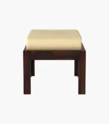 Spyrrow Sheesham Wood Center Table with Two Stools (Walnut Finish) - Image 5