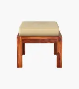 Spyrrow Sheesham Wood Center Table with Two Stools (Honey Finish) - Image 6