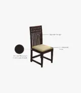 Arolph Sheesham Wood 6 Seater Dining Table Set (Walnut Finish) - Image 8