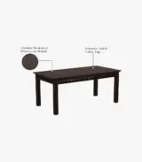 Arolph Sheesham Wood 6 Seater Dining Table Set (Walnut Finish) - Image 9