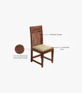 Arolph Sheesham Wood 6 Seater Dining Table Set with Bench (Honey Finish) - Image 9