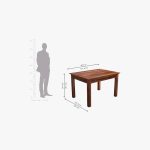 Arolph Sheesham Wood 4 Seater Dining Table Set (Honey Finish) - Image 12