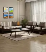 Wonster Sheesham Wood Sofa Set with 3+1+1 Seating (Walnut Finish)