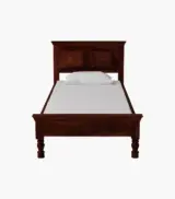 Airavata Sheesham Wood Single Bed without Storage (Honey Oak Finish)