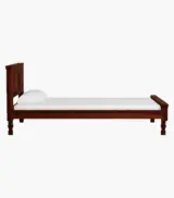 Airavata Sheesham Wood Single Bed without Storage (Honey Oak Finish)