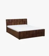 Almen Sheesham Wood Queen Size Bed with Box Storage (Teak Finish)