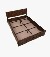 Almen Sheesham Wood Queen Size Bed with Box Storage (Teak Finish)