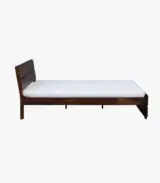 Almen Sheesham Wood Queen Size Bed without Storage (Teak Finish)