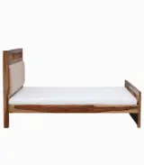 Alyano Sheesham Wood Queen Size Bed without Storage (Rustic Teak Finish)