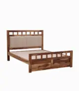 Alyano Sheesham Wood Queen Size Bed without Storage (Rustic Teak Finish)