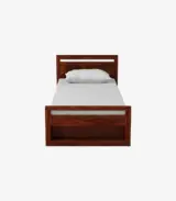 Avyan Sheesham Wood Single Bed with Drawer Storage (Provincial Teak Finish)