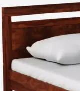 Avyan Sheesham Wood Single Bed with Drawer Storage (Provincial Teak Finish)