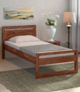 Avyan Sheesham Wood Single Bed without Storage (Provincial Teak Finish)