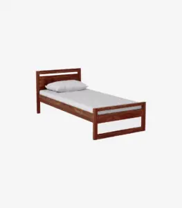 Avyan Sheesham Wood Single Bed without Storage (Provincial Teak Finish)