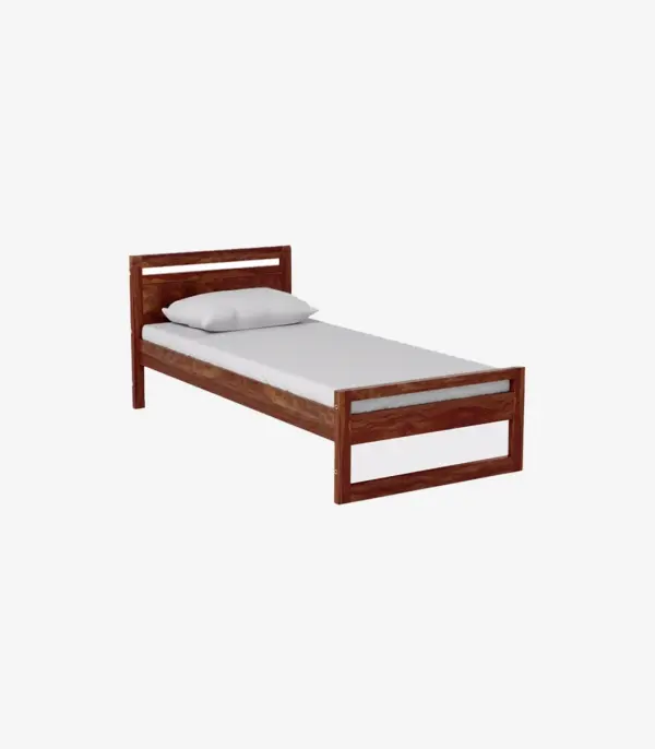 Avyan Sheesham Wood Single Bed without Storage (Provincial Teak Finish)