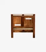 Bisclay Sheesham Wood Single Bed without Storage (Rustic Teak Finish)
