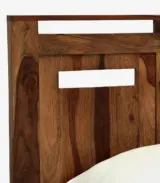 Bisclay Sheesham Wood Single Bed without Storage (Rustic Teak Finish)