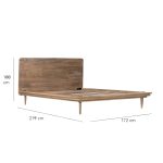 Fresco King Size Bed Frame with Natural Oak-Stained Mango Wood - Image 5