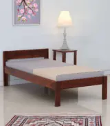 Enikel Sheesham Wood Single Bed without Storage (Honey Oak Finish)