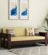 Meltro Sheesham Wood Sofa Set with 3+1+1 Seating (Walnut Finish)