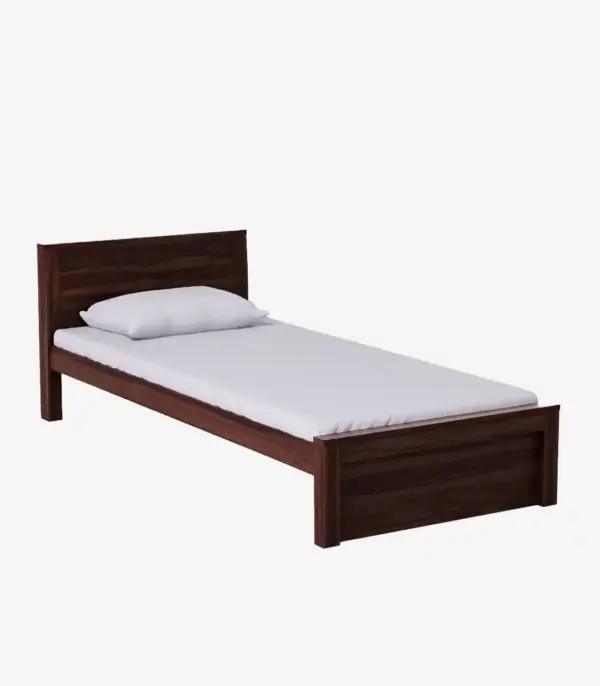 Ncropolis Sheesham Wood Single Bed without Storage (Teak Finish)