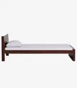 Ncropolis Sheesham Wood Single Bed without Storage (Teak Finish)