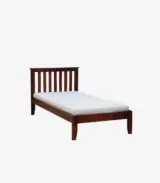 Ova Sheesham Wood Single Bed without Storage (Honey Oak Finish)