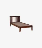 Ova Sheesham Wood Single Bed without Storage (Honey Oak Finish)
