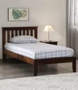 Ova Sheesham Wood Single Bed without Storage (Provincial Teak Finish)