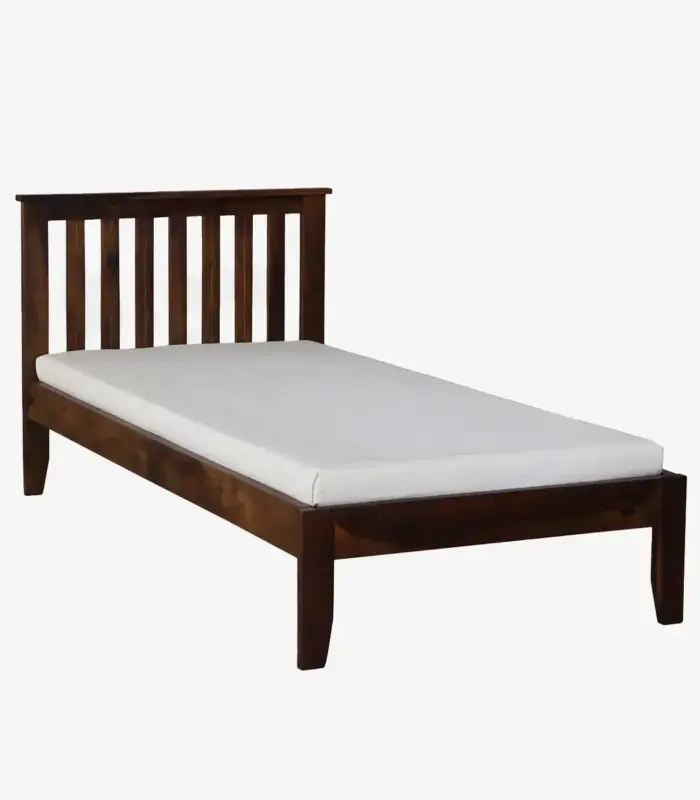Ova Sheesham Wood Single Bed without Storage (Provincial Teak Finish)