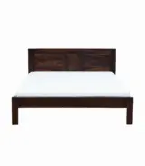 Pemplona Sheesham Wood Queen Size Bed without Storage (Teak Finish)