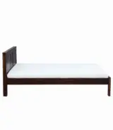Pemplona Sheesham Wood Queen Size Bed without Storage (Teak Finish)