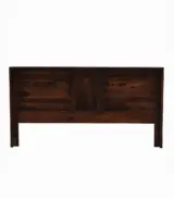 Pemplona Sheesham Wood Queen Size Bed without Storage (Teak Finish)