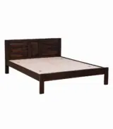 Pemplona Sheesham Wood Queen Size Bed without Storage (Teak Finish)