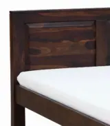 Pemplona Sheesham Wood Queen Size Bed without Storage (Teak Finish)