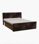 Ritrmo Sheesham Wood Queen Size Bed with Drawer Storage (Provincial Teak Finish)