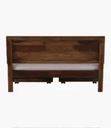 Ritrmo Sheesham Wood Queen Size Bed with Drawer Storage (Provincial Teak Finish)