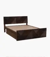 Ritrmo Sheesham Wood Queen Size Bed with Drawer Storage (Provincial Teak Finish)
