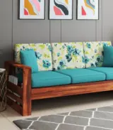 Wonster Sheesham Wood Sofa Set with 3+1+1 Seating (Honey Finish)