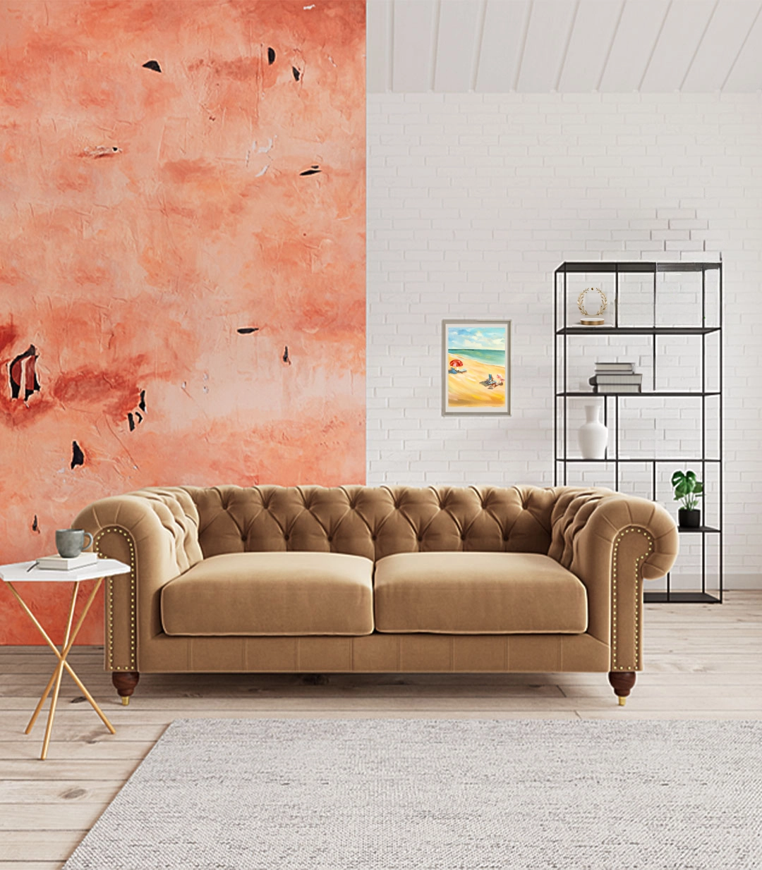 Wonston 3 Seater Sofa Set (Brown Finish)