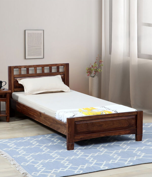 Misty Sheesham Wood Single Bed In Rustic Teak Finish