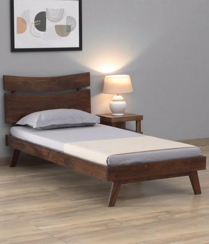 Sorrento Solid Wood Single Bed In Tubbaq Finish