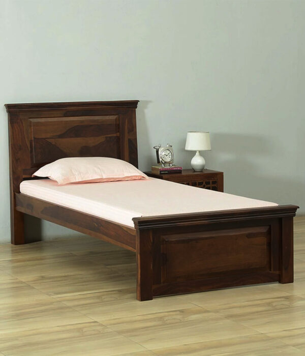 Stonfield Sheesham Wood Single Bed without Storage (Provincial Teak Finish)