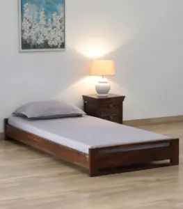 Agenic Sheesham Wood Single Bed without Storage (Provincial Teak Finish)