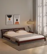 Fairmond Sheesham Wood King Size Bed without Storage (Honey Oak Finish)