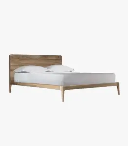 NyRavn Solid Mango Wood King Size Bed without Storage (Natural Finish)
