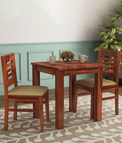 Janet 2 Seater Dining Set With Honey Finish